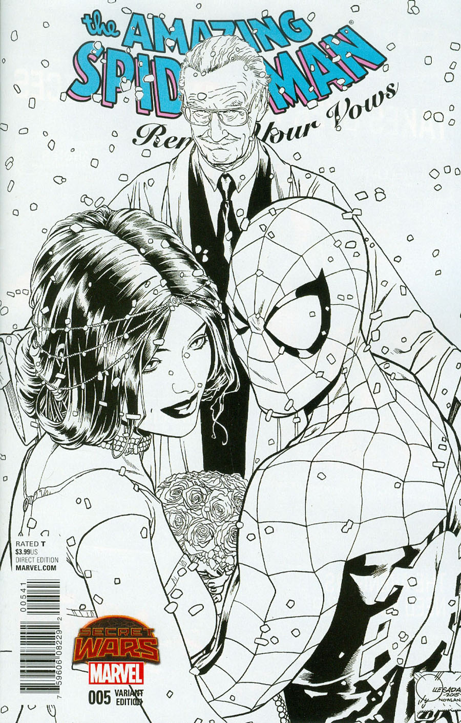 Amazing Spider-Man Renew Your Vows #5 Cover D Incentive Joe Quesada Sketch Variant A Cover (Secret Wars Warzones Tie-In)