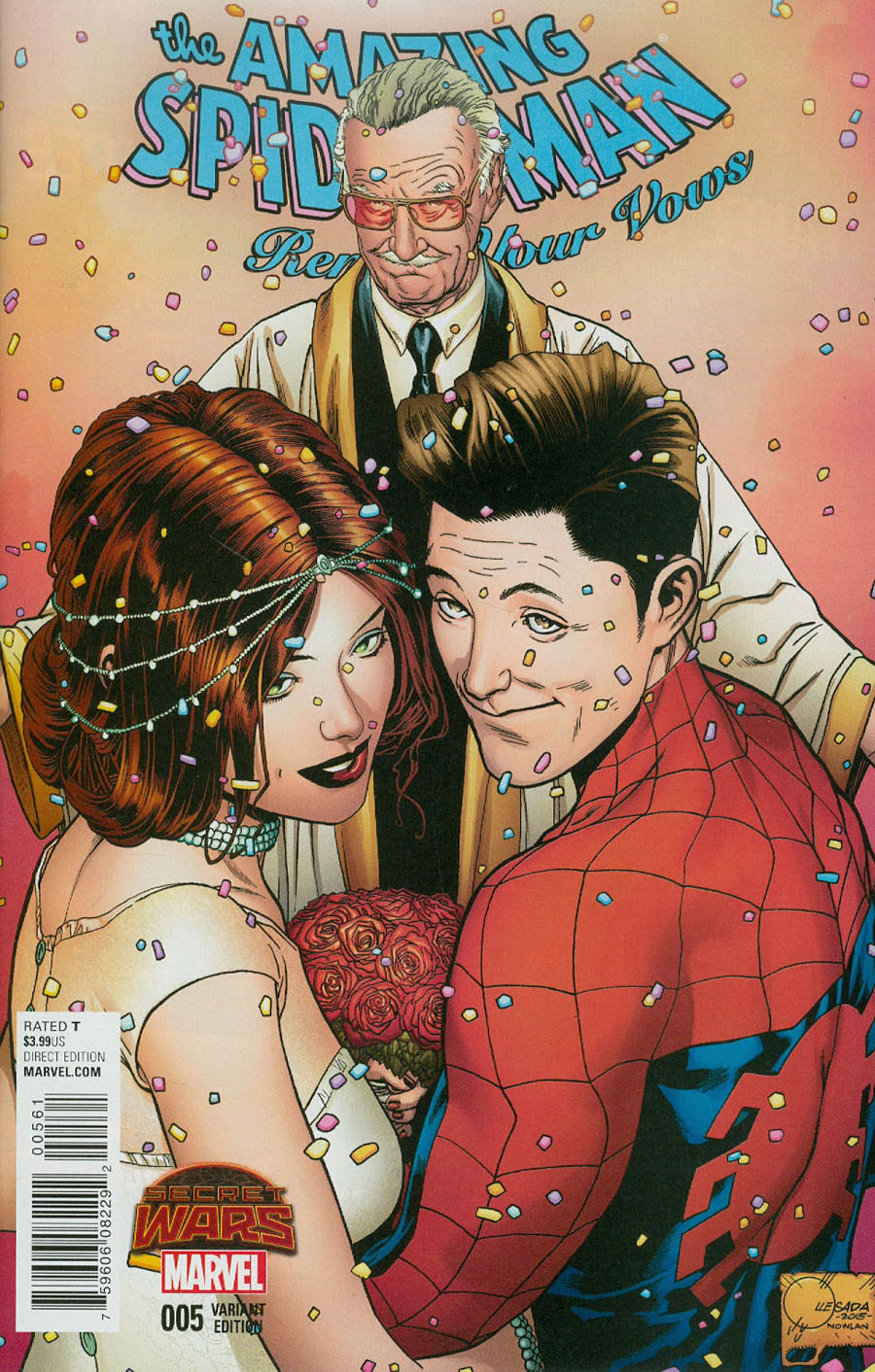 Amazing Spider-Man Renew Your Vows #5 Cover E Incentive Joe Quesada Color Variant B Cover (Secret Wars Warzones Tie-In)