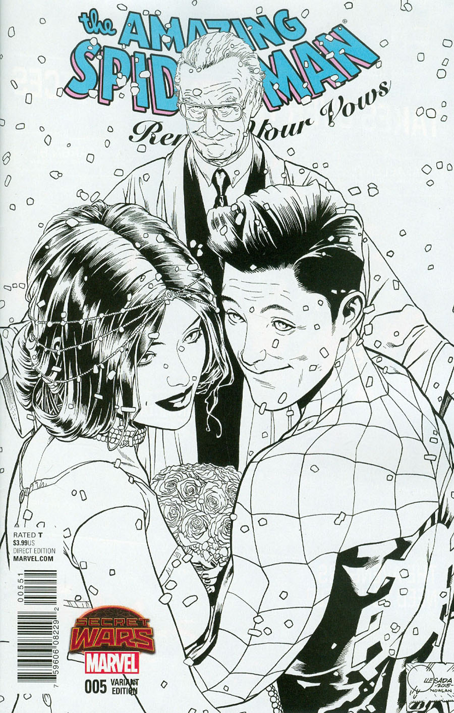 Amazing Spider-Man Renew Your Vows #5 Cover F Incentive Joe Quesada Sketch Variant B Cover (Secret Wars Warzones Tie-In)