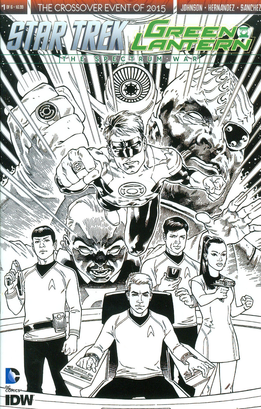 Star Trek Green Lantern #1 Cover Q 3rd Ptg Gabriel Rodriguez Variant Cover
