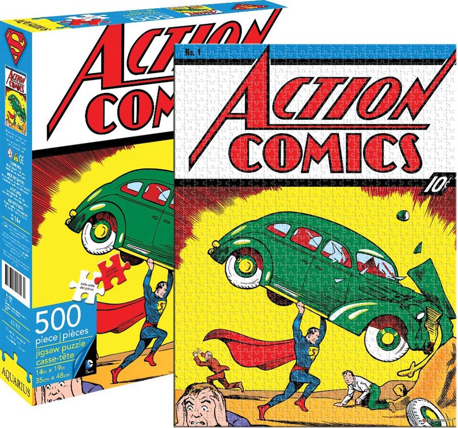 DC Comics Puzzle 500-Piece 14x19-inch - Superman Action Comics Cover