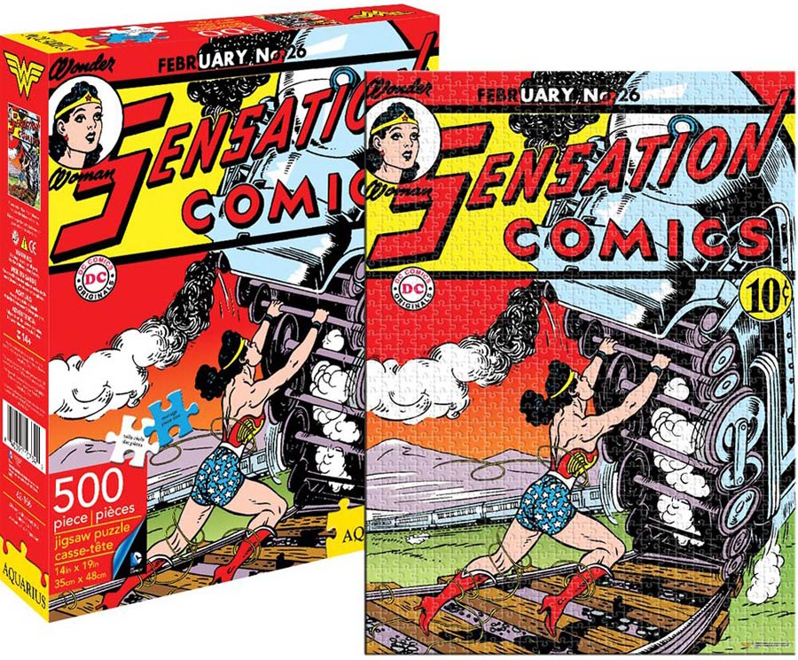 DC Comics Puzzle 500-Piece 14x19-inch - Wonder Woman Sensation Comics Cover
