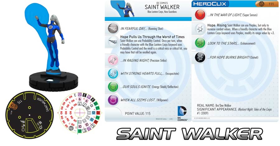 DC HeroClix War Of Light Month 3 Saint Walker #111 Mini-Figure With Card