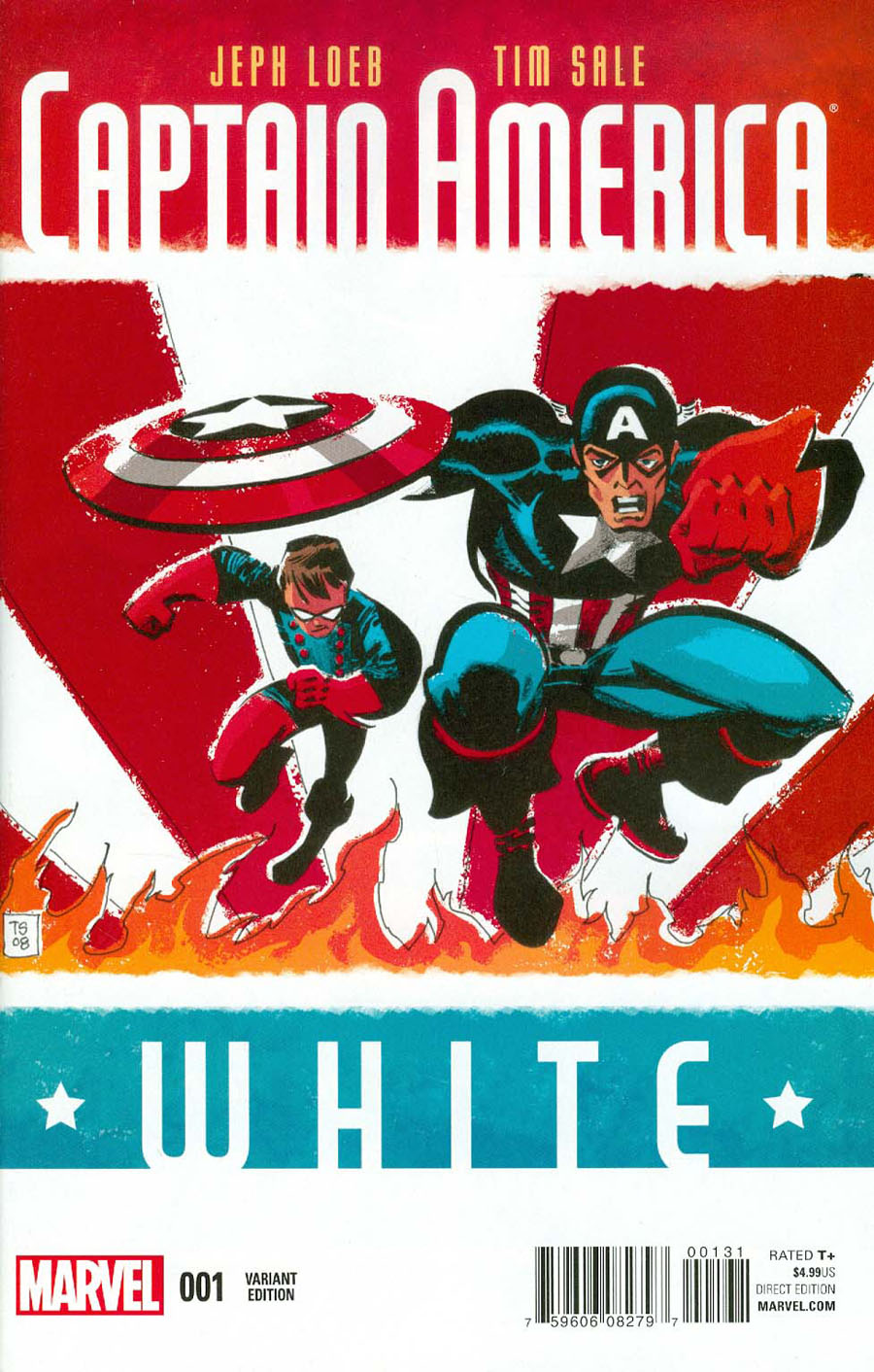 Captain America White #1 Cover C Incentive Tim Sale Variant Cover