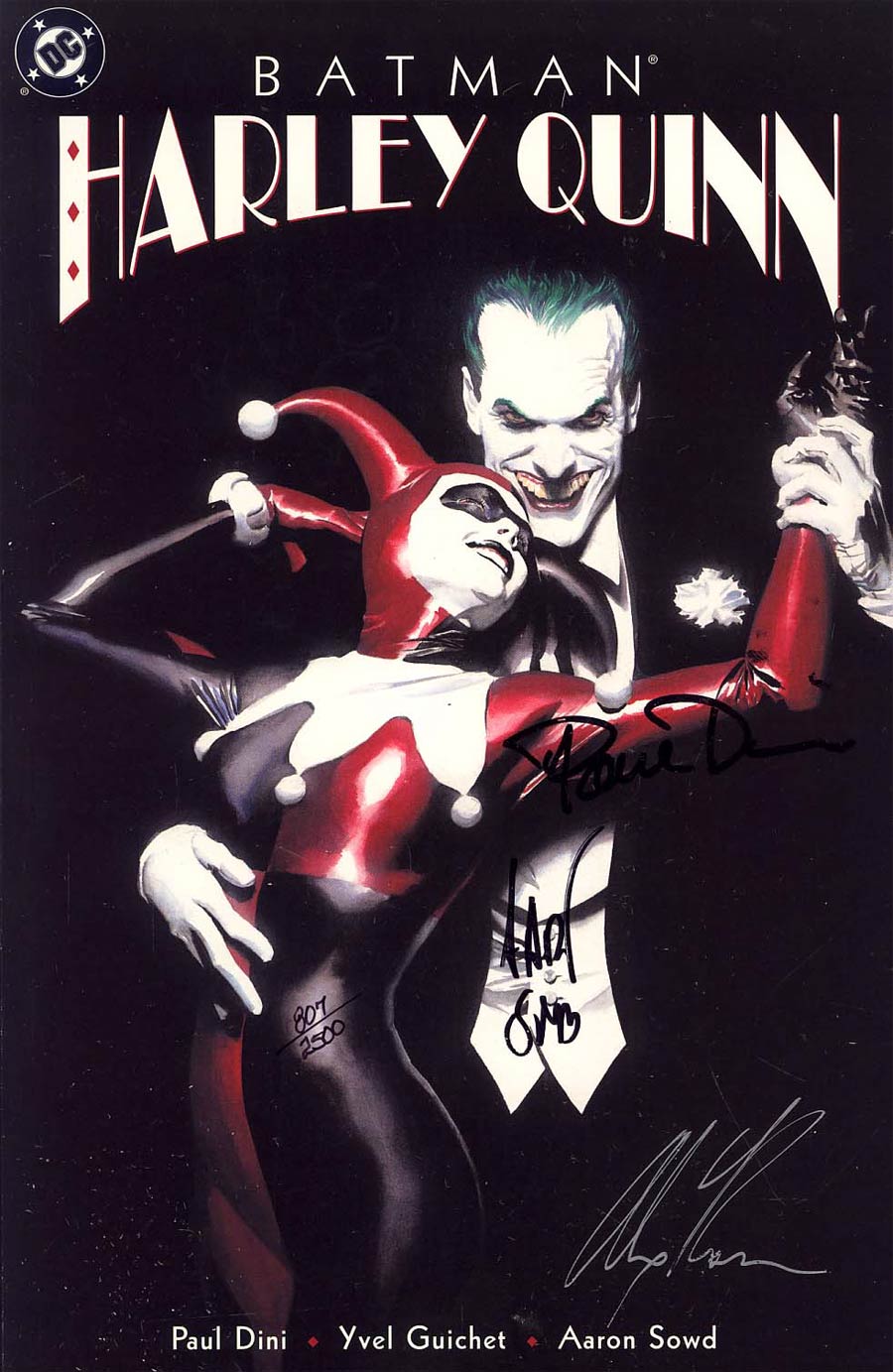 Batman Harley Quinn #1 (One Shot) Cover D 1st Ptg DF Signed Alex Ross Paul Dini Aaron Sowd