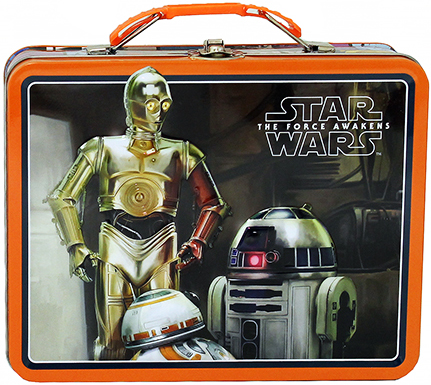 Star Wars Episode VII The Force Awakens Large Carry-All Tin Droids
