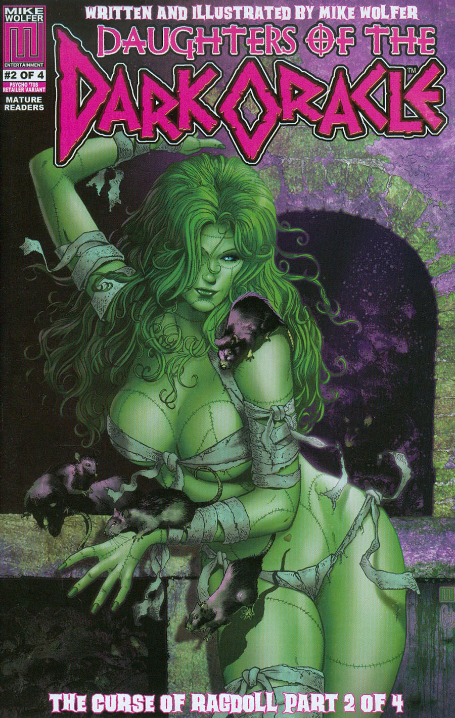Daughters Of The Dark Oracle Curse Of Ragdoll #2 Cover B Incentive Psycho 70s Variant Cover