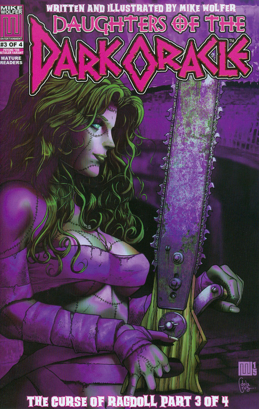 Daughters Of The Dark Oracle Curse Of Ragdoll #3 Cover B Incentive Psycho 70s Variant Cover