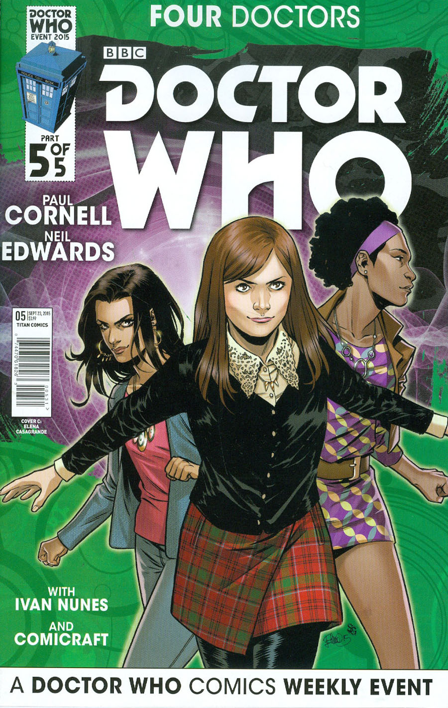 Doctor Who Event 2015 Four Doctors #5 Cover C Incentive Elena Casagrande Interlinking Companion Variant Cover