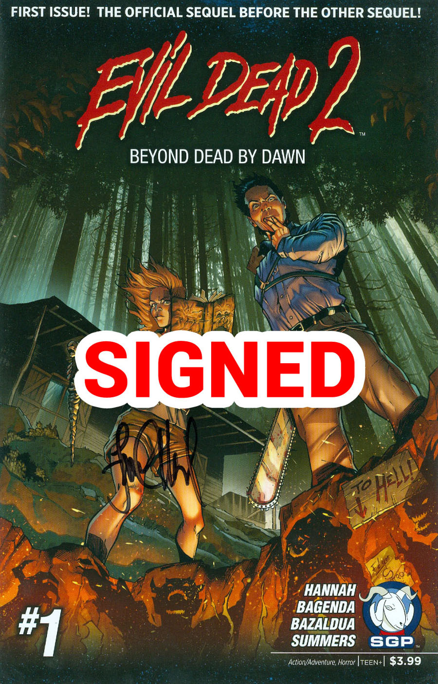 Evil Dead 2 Beyond Dead By Dawn #1 Cover C Incentive Signed By Frank Hannah