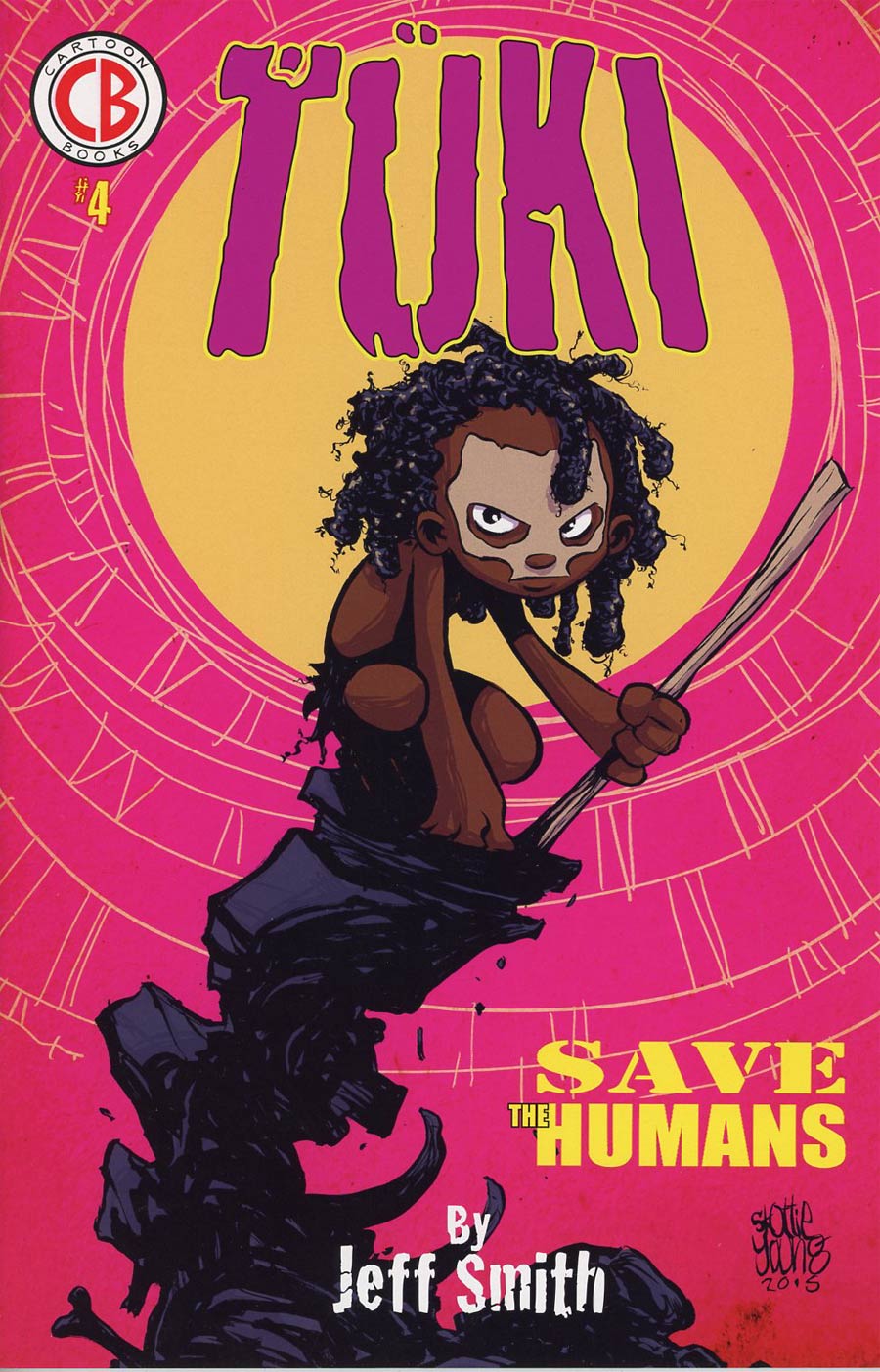 Tuki Save The Humans #4 Cover B Variant Skottie Young Subscription Cover