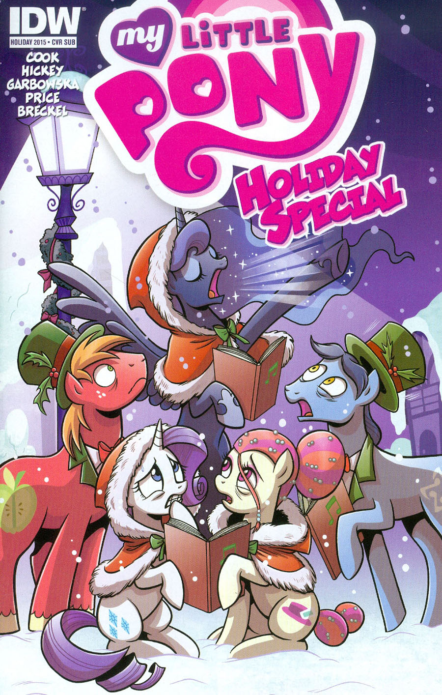 My Little Pony Holiday Special 2015 Cover B Variant Brenda Hickey Subscription Cover