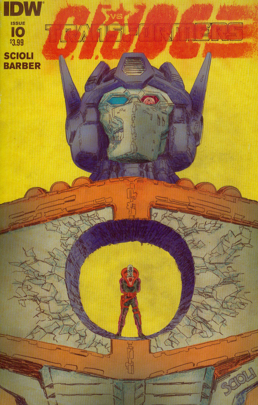 Transformers vs GI Joe #10 Cover A Regular Tom Scioli Cover