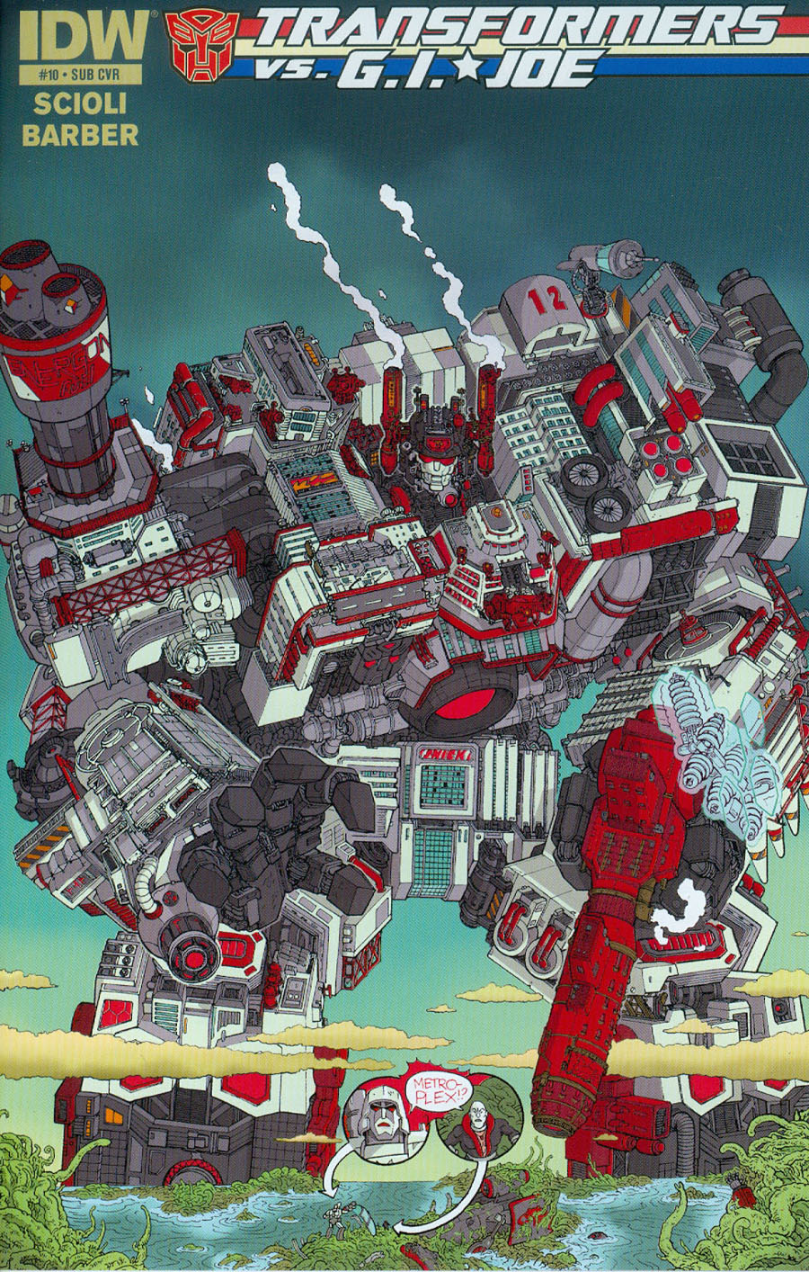 Transformers vs GI Joe #10 Cover B Variant Ulises Farinas Subscription Cover