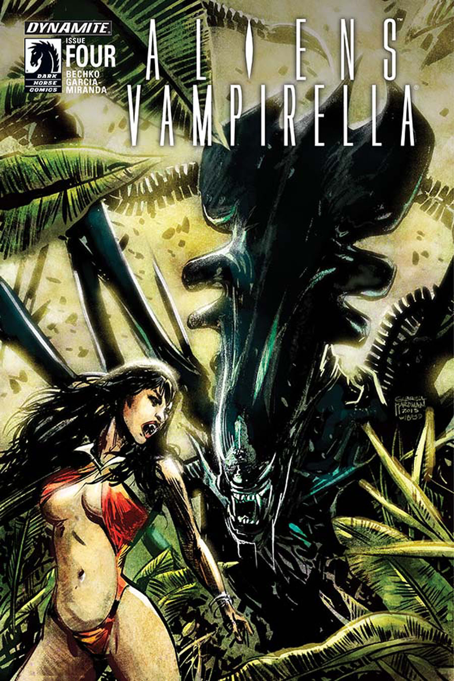 Aliens Vampirella #4 Cover A Regular Gabriel Hardman Cover