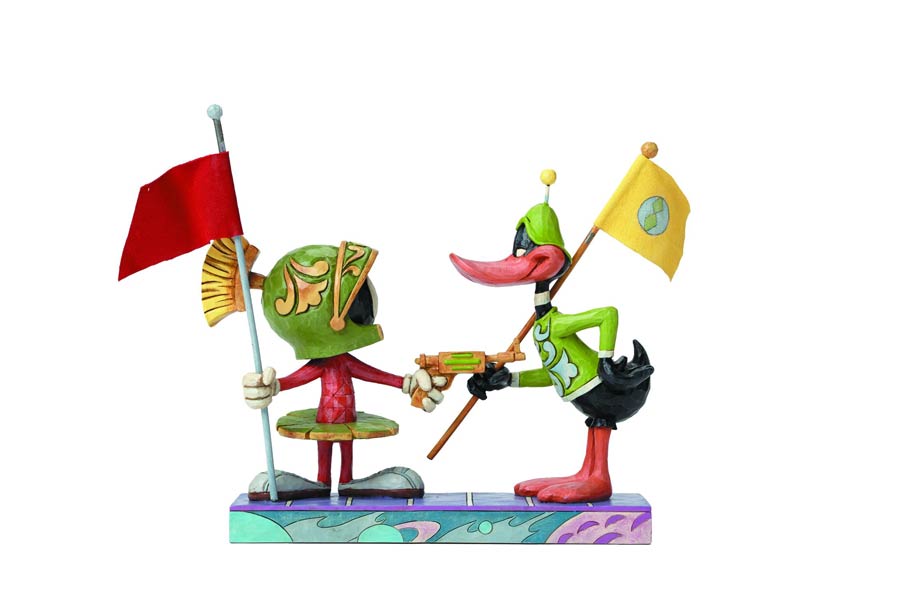 Looney Tunes By Jim Shore Marvin The Martian & Duck Dodgers Figurine