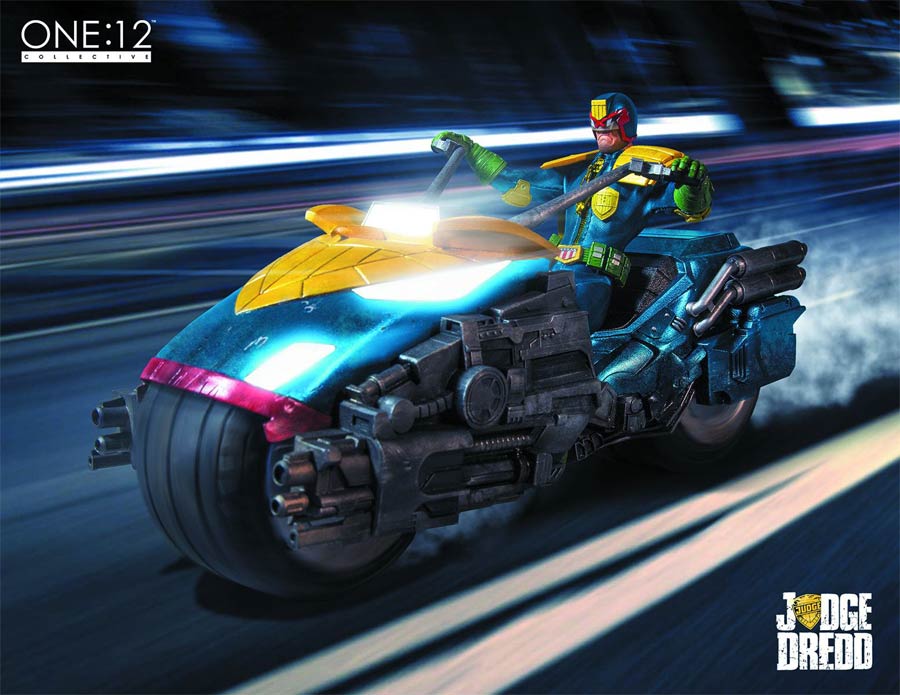 One-12 Collective Judge Dredd With Bike Previews Exclusive Action Figure Box Set