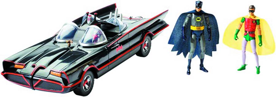 Batman 1966 TV Series Batmobile With Action Figure Case