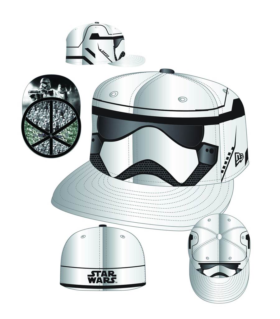 Star Wars Episode VII The Force Awakens Stormtrooper Character Face 5950 7 1/4 Fitted Cap