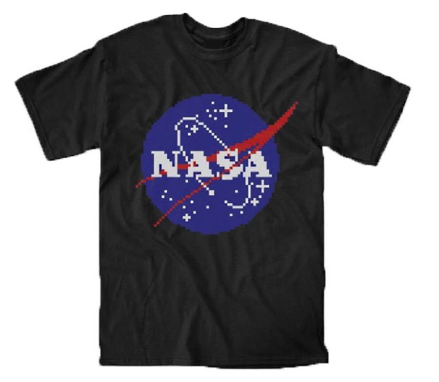 NASA 8-Bit NASA Logo Heather T-Shirt Large