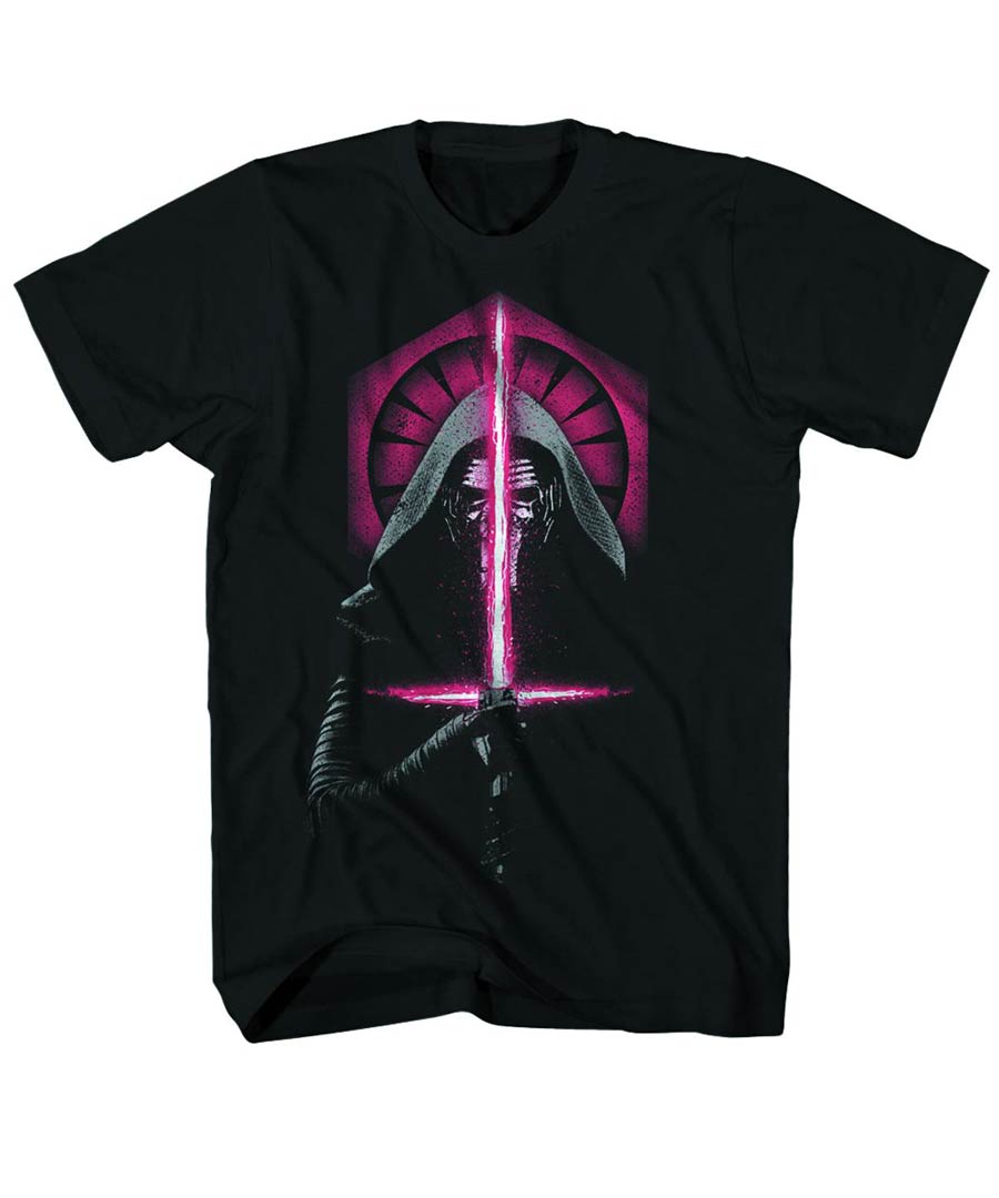 Star Wars Episode VII The Force Awakens Kylo Ren Dats Low Bro Black T-Shirt Large
