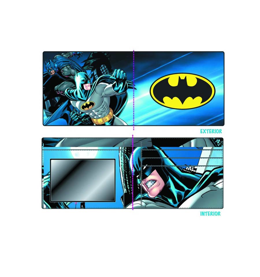 DC Heroes Sublimated Bi-Fold Wallet With 3D Embroidery - Batman