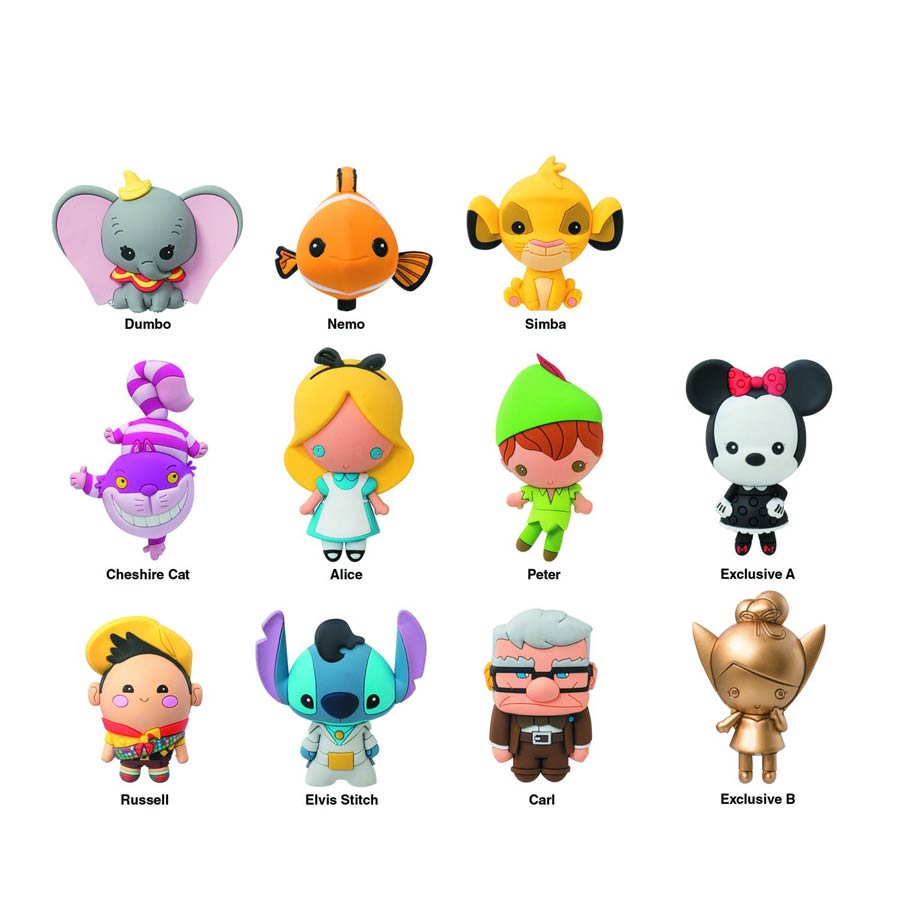 Disney Laser Cut Figural Keyring Series 3 Blind Mystery Box 24-Piece Display