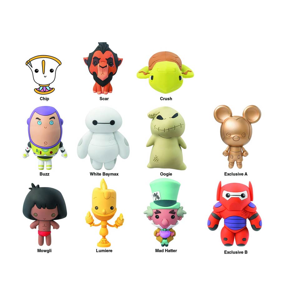 Disney Laser Cut Figural Keyring Series 4 Blind Mystery Box 24-Piece Display