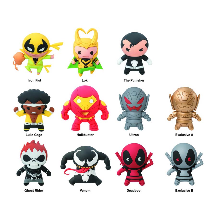 Marvel Heroes Laser Cut Figural Keyring Series 3 Blind Mystery Box 24-Piece Display