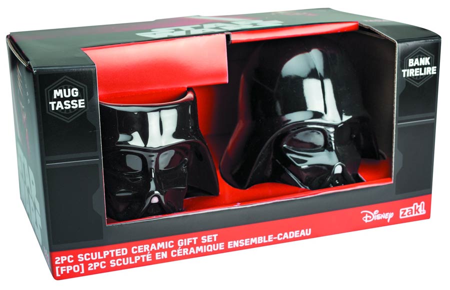 Star Wars Molded Bank And Mug 2-Pack Set - Darth Vader