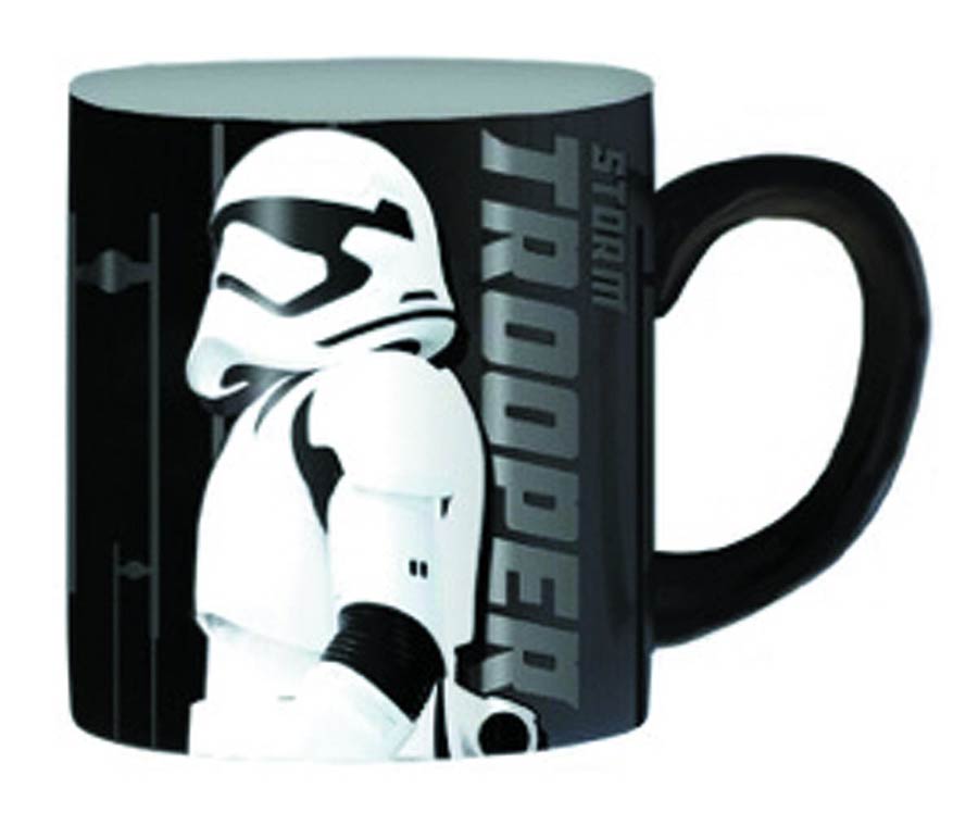 Star Wars Episode VII The Force Awakens 14-Ounce Laser Ceramic Mug - Stormtrooper Profile Text