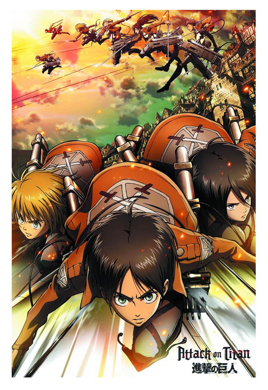 Attack On Titan Poster Tin Wall - Trio