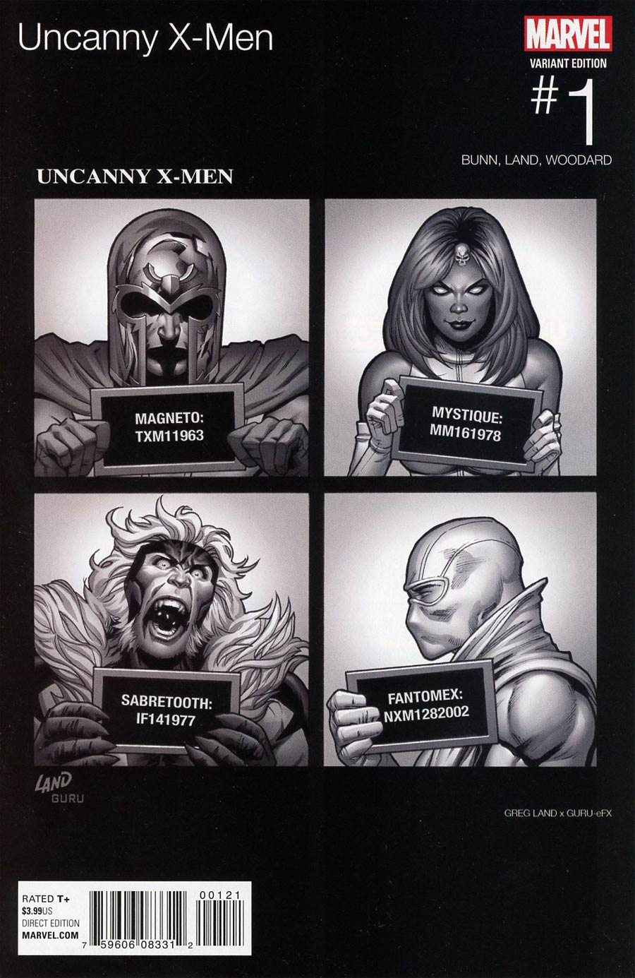 Uncanny X-Men Vol 4 #1 Cover B Variant Greg Land Marvel Hip-Hop Cover