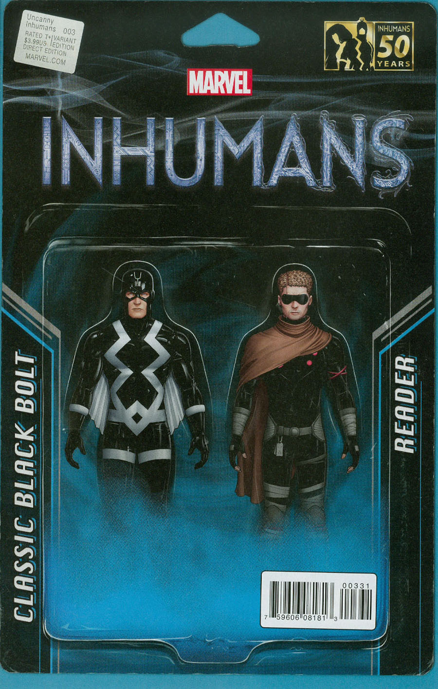 Uncanny Inhumans #3 Cover B Variant John Tyler Christopher Action Figure Two-Pack Cover