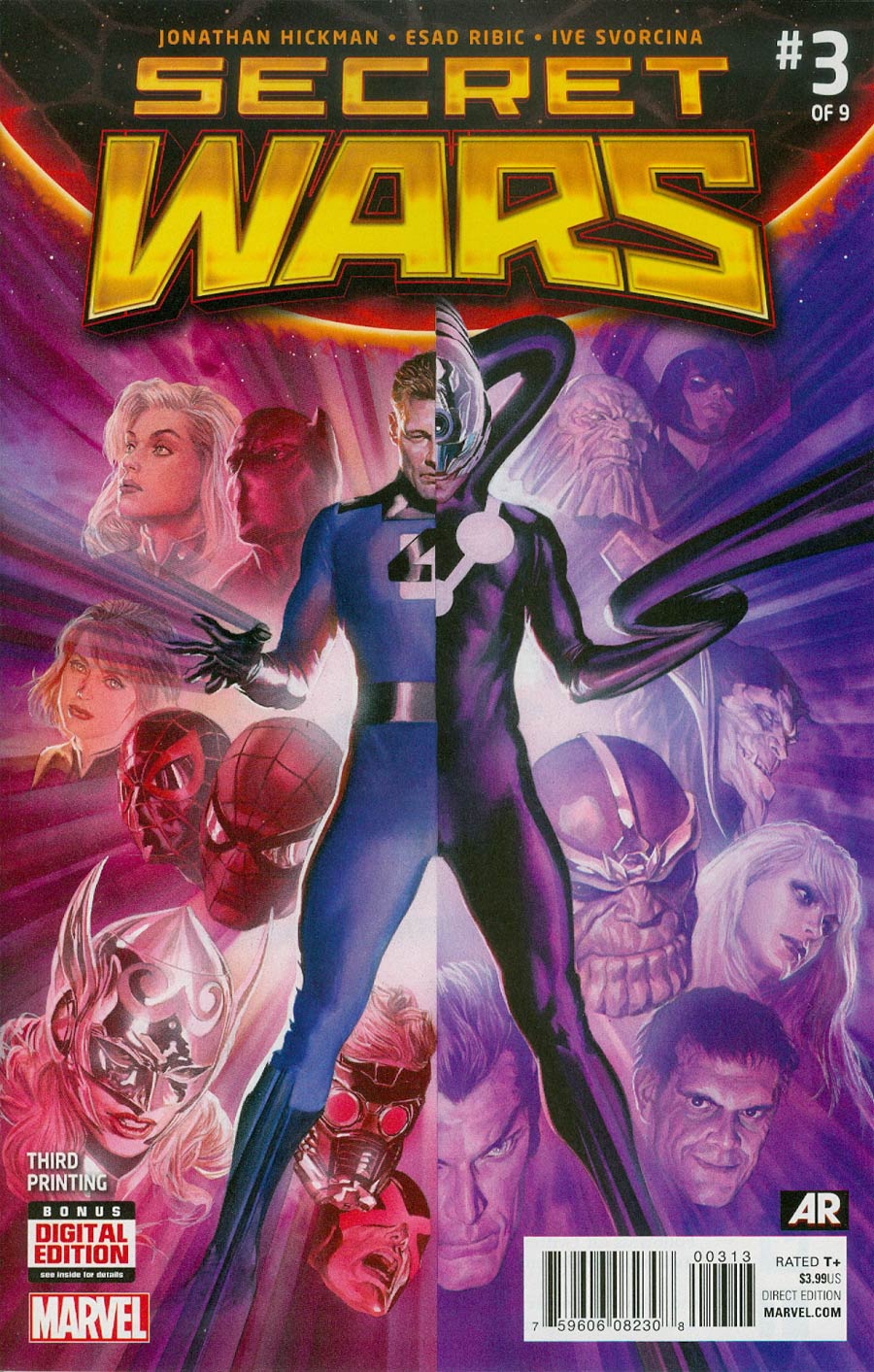 Secret Wars #3 Cover K 3rd Ptg Alex Ross Variant Cover
