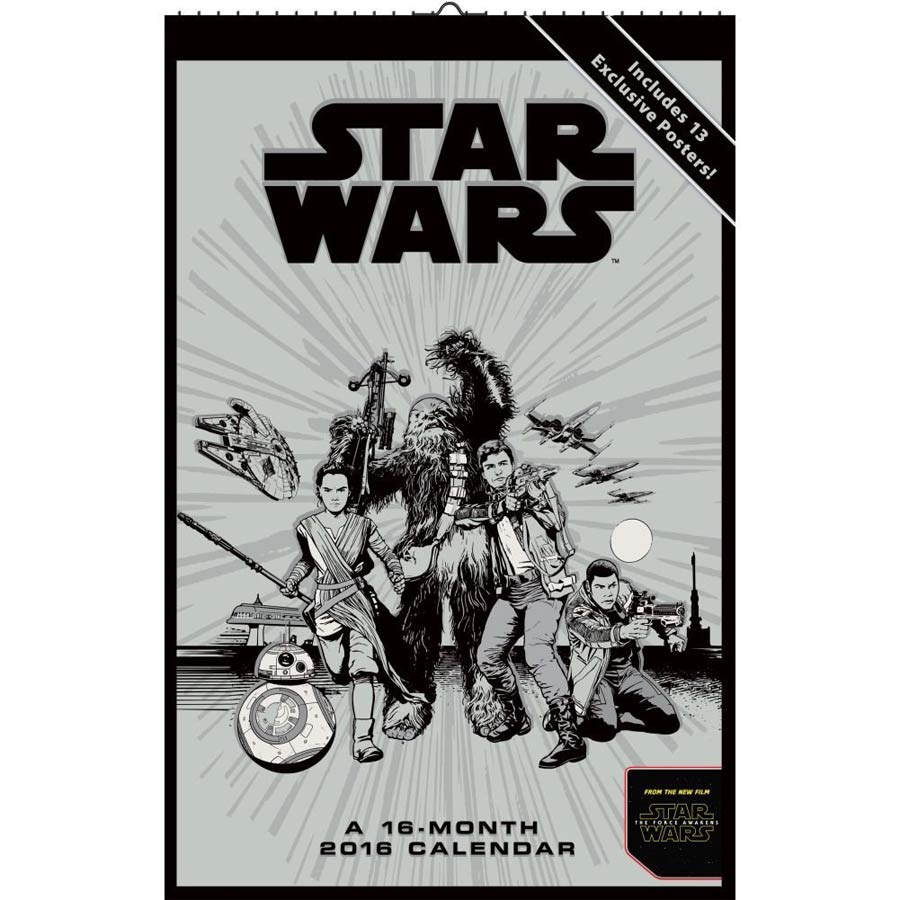 Star Wars Episode VII The Force Awakens 2016 Oversized Wall Calendar
