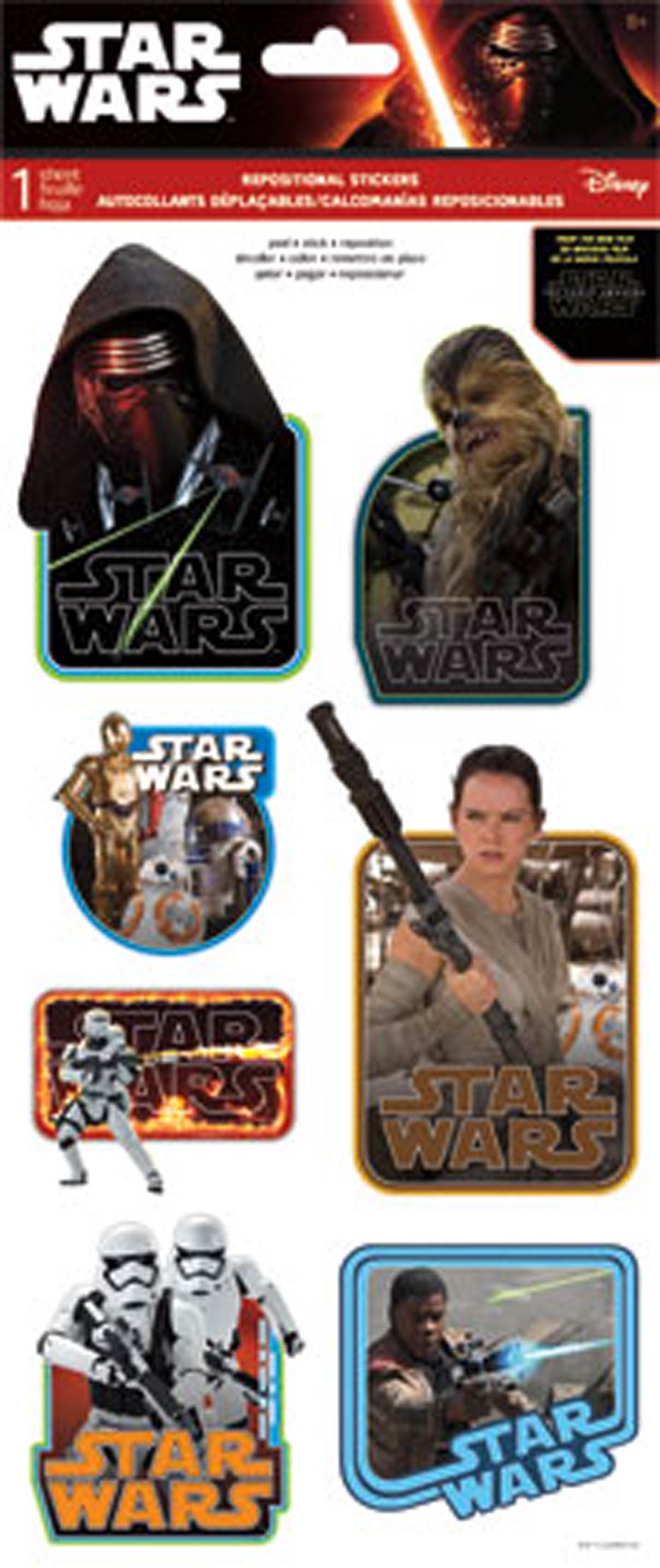 Star Wars Episode VII The Force Awakens 6x14.25-inch Decals