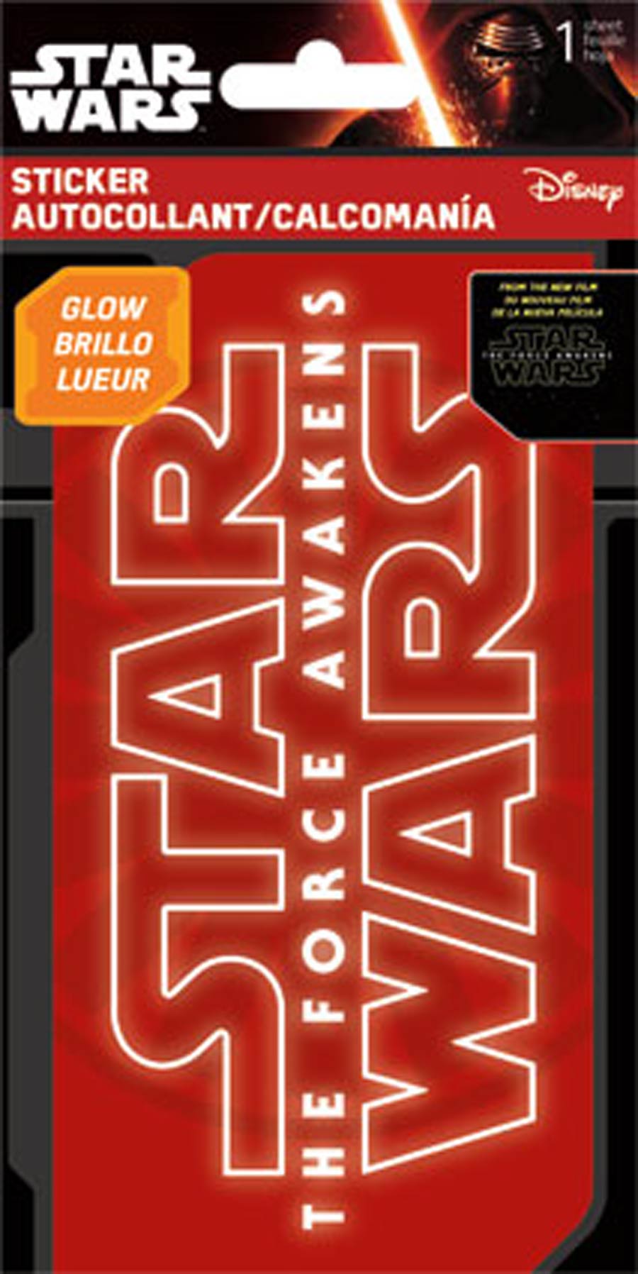 Star Wars Episode VII The Force Awakens Glow Decal - Logo