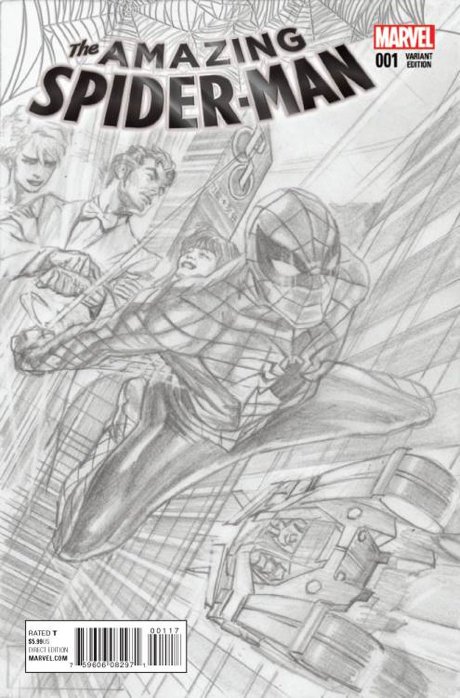 Amazing Spider-Man Vol 4 #1 Cover M Incentive Alex Ross Sketch Cover