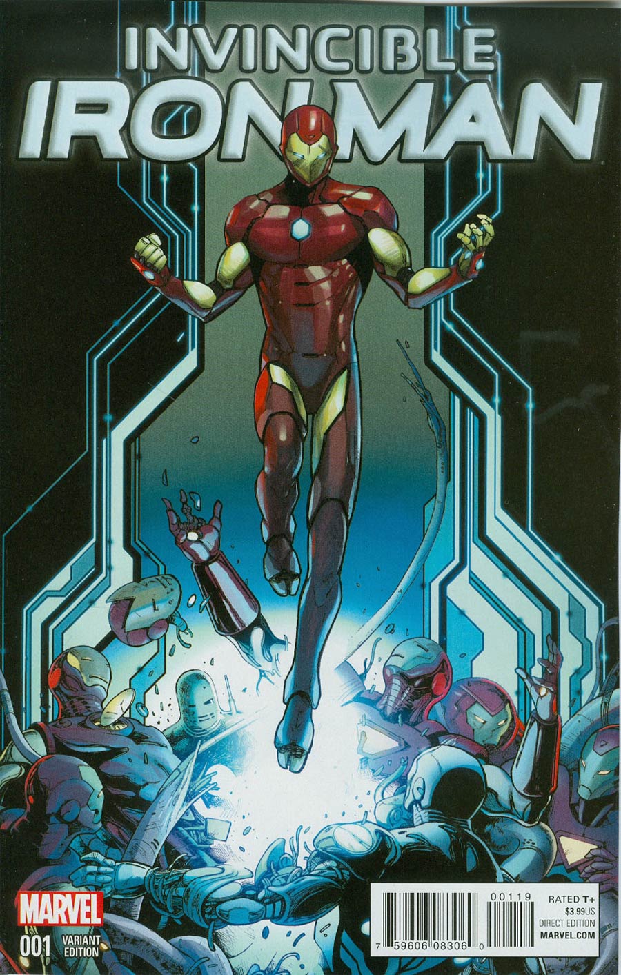 Invincible Iron Man Vol 2 #1 Cover K Variant Valerio Schiti Young Guns Cover