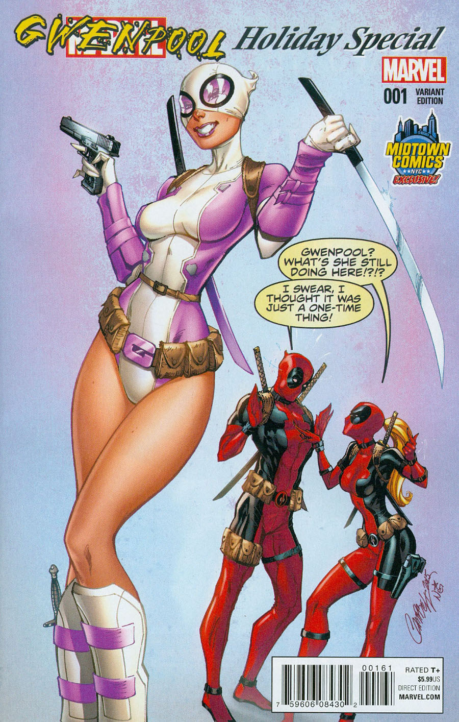 Gwenpool Special #1 Cover B Midtown Exclusive J Scott Campbell Variant Cover