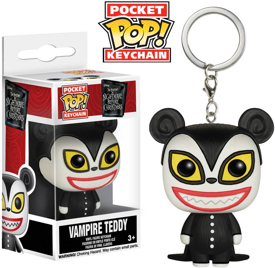 POP Nightmare Before Christmas Vampire Teddy Vinyl Figure Pocket Keychain