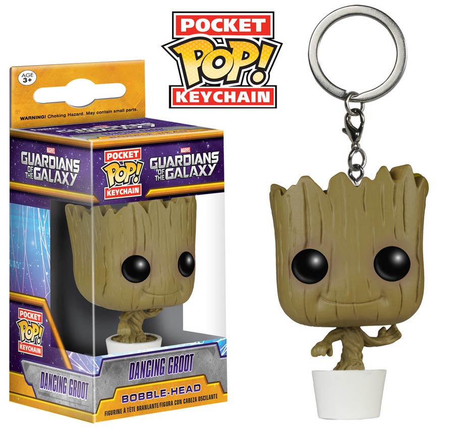 POP Guardians Of The Galaxy Dancing Groot Vinyl Figure Pocket Keychain