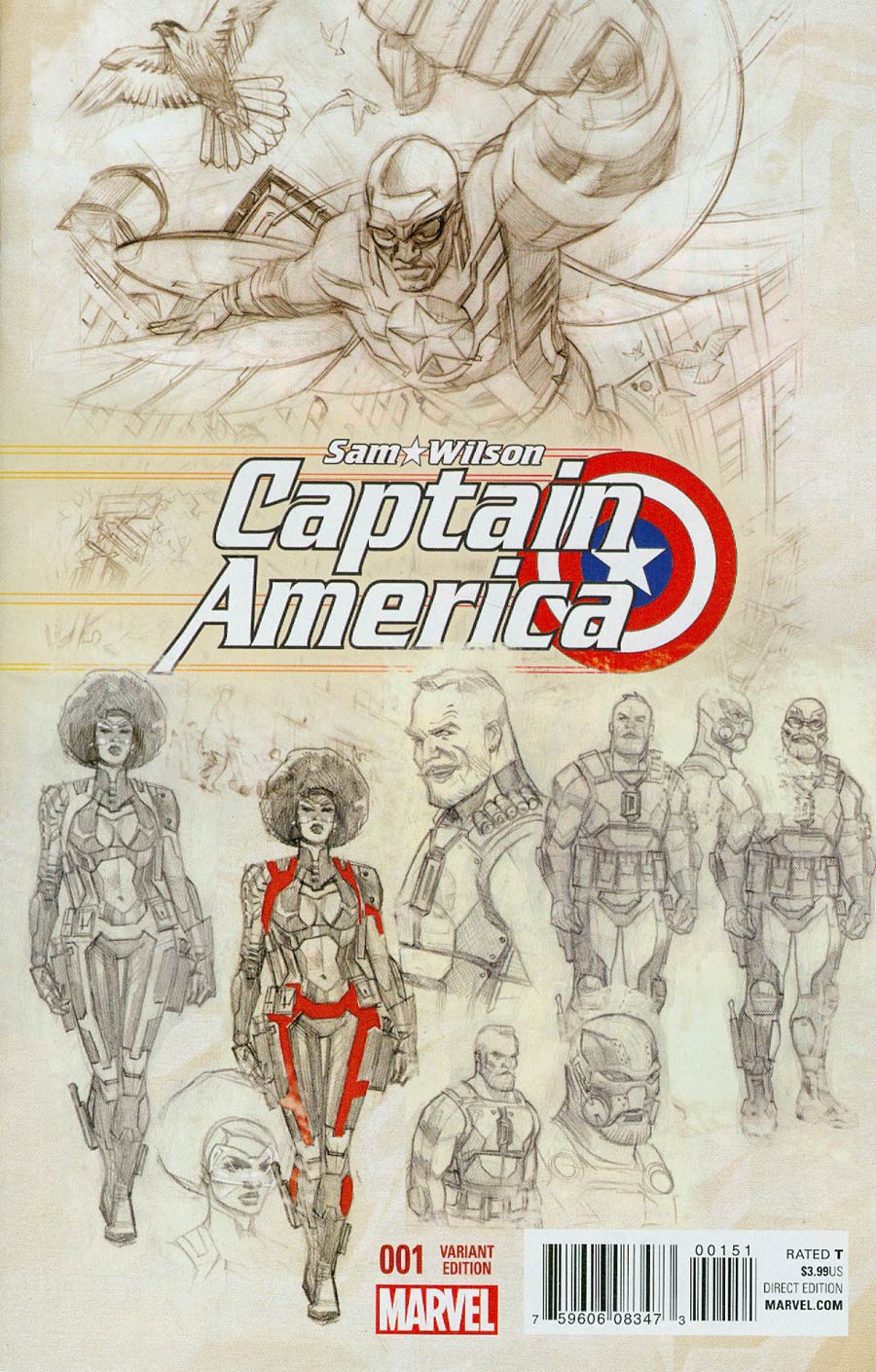 Captain America Sam Wilson #1 Cover D Incentive Daniel Acuna Variant Cover