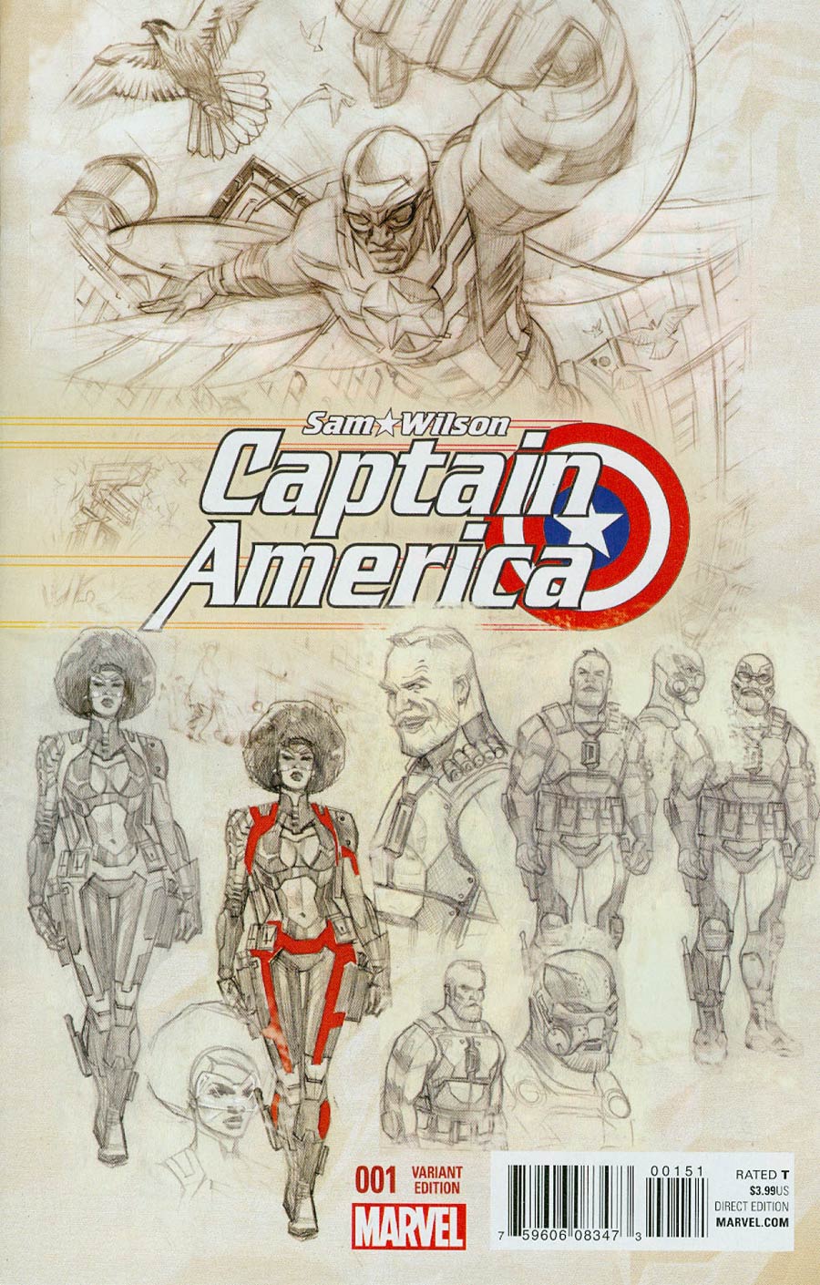 Captain America Sam Wilson #1 Cover D Incentive Daniel Acuna Variant Cover