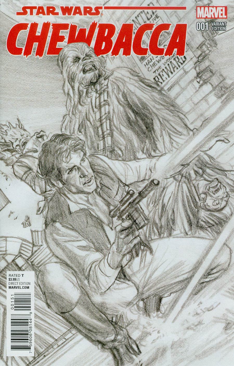 Chewbacca #1 Cover G Incentive Alex Ross Sketch Variant Cover