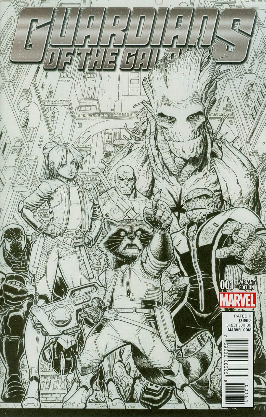 Guardians Of The Galaxy Vol 4 #1 Cover J Incentive Arthur Adams Sketch Variant Cover