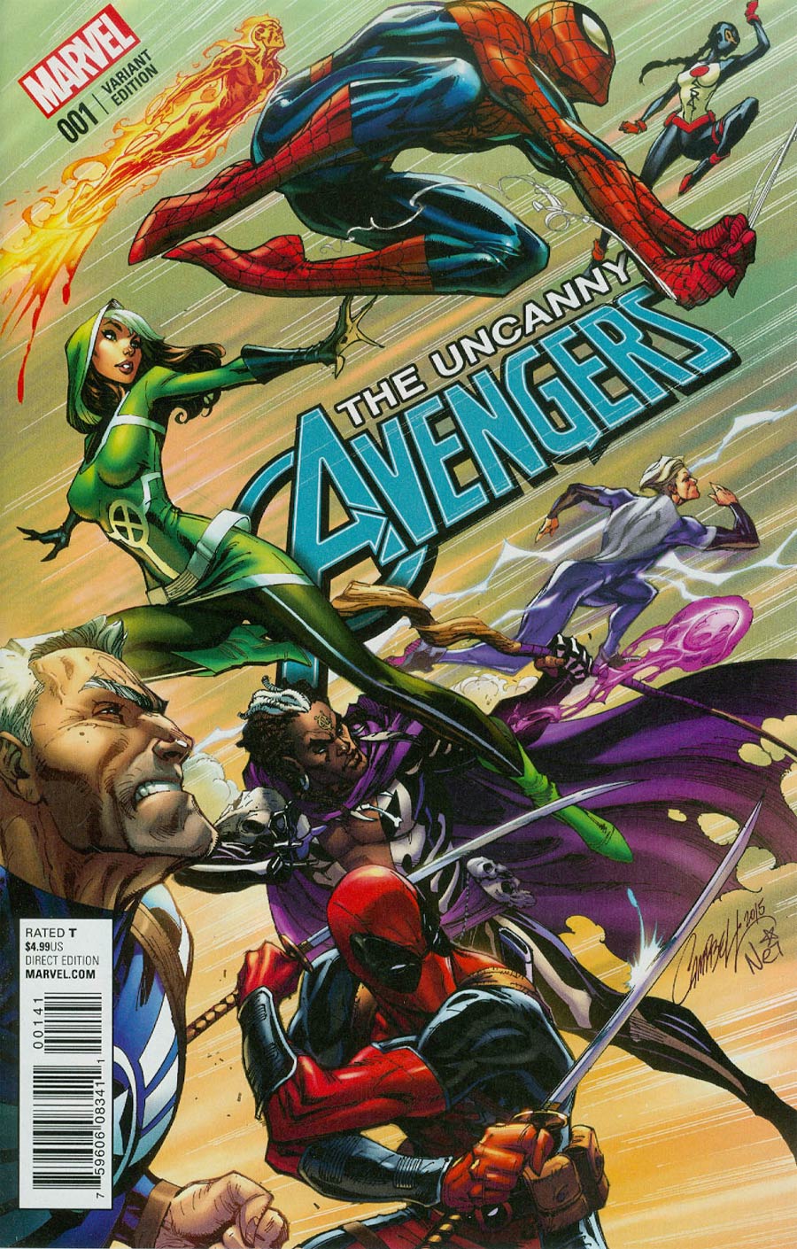 Uncanny Avengers Vol 3 #1 Cover F Incentive J Scott Campbell Variant Cover