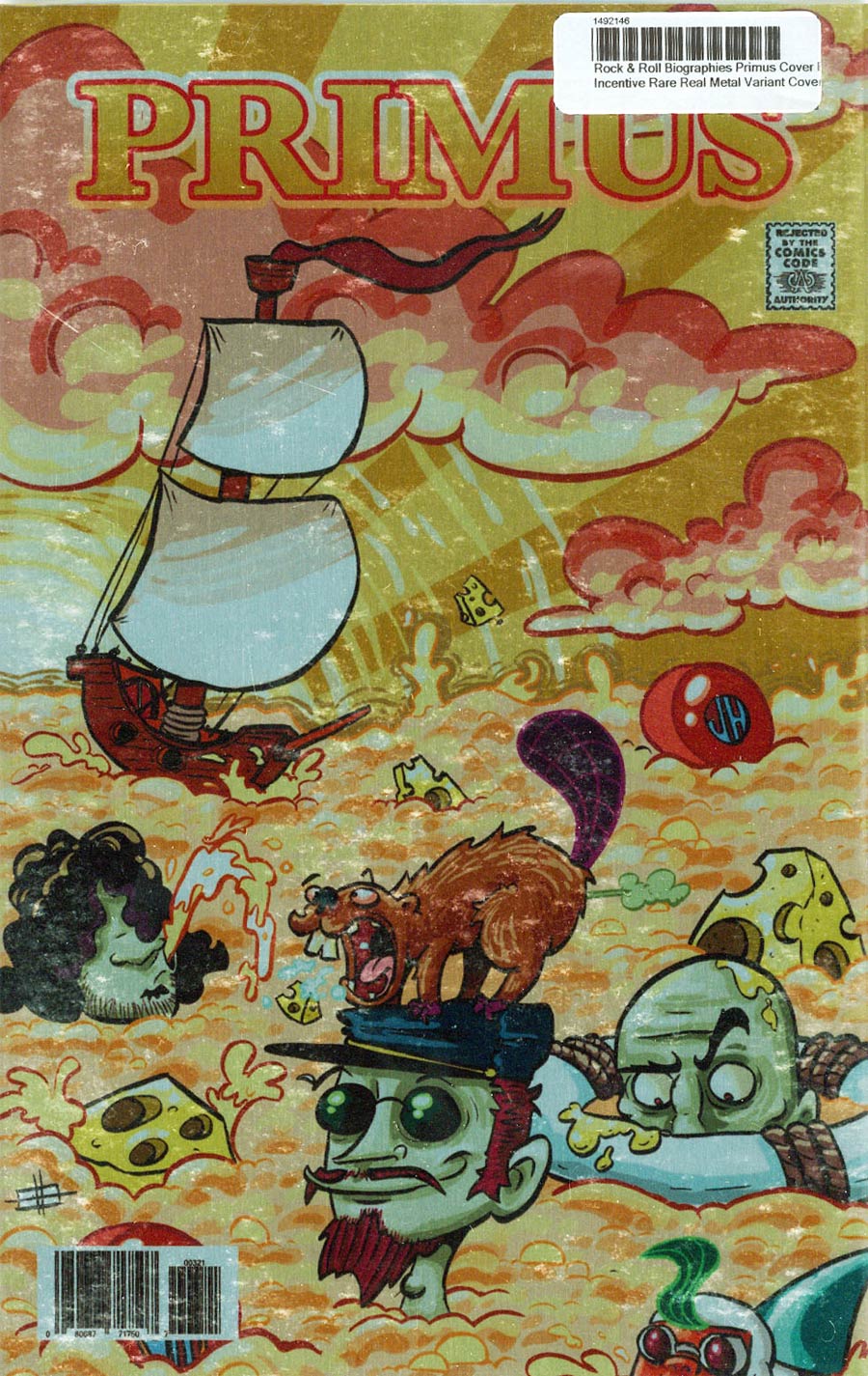 Rock & Roll Biographies Primus Cover B Incentive Rare Real Metal Variant Cover