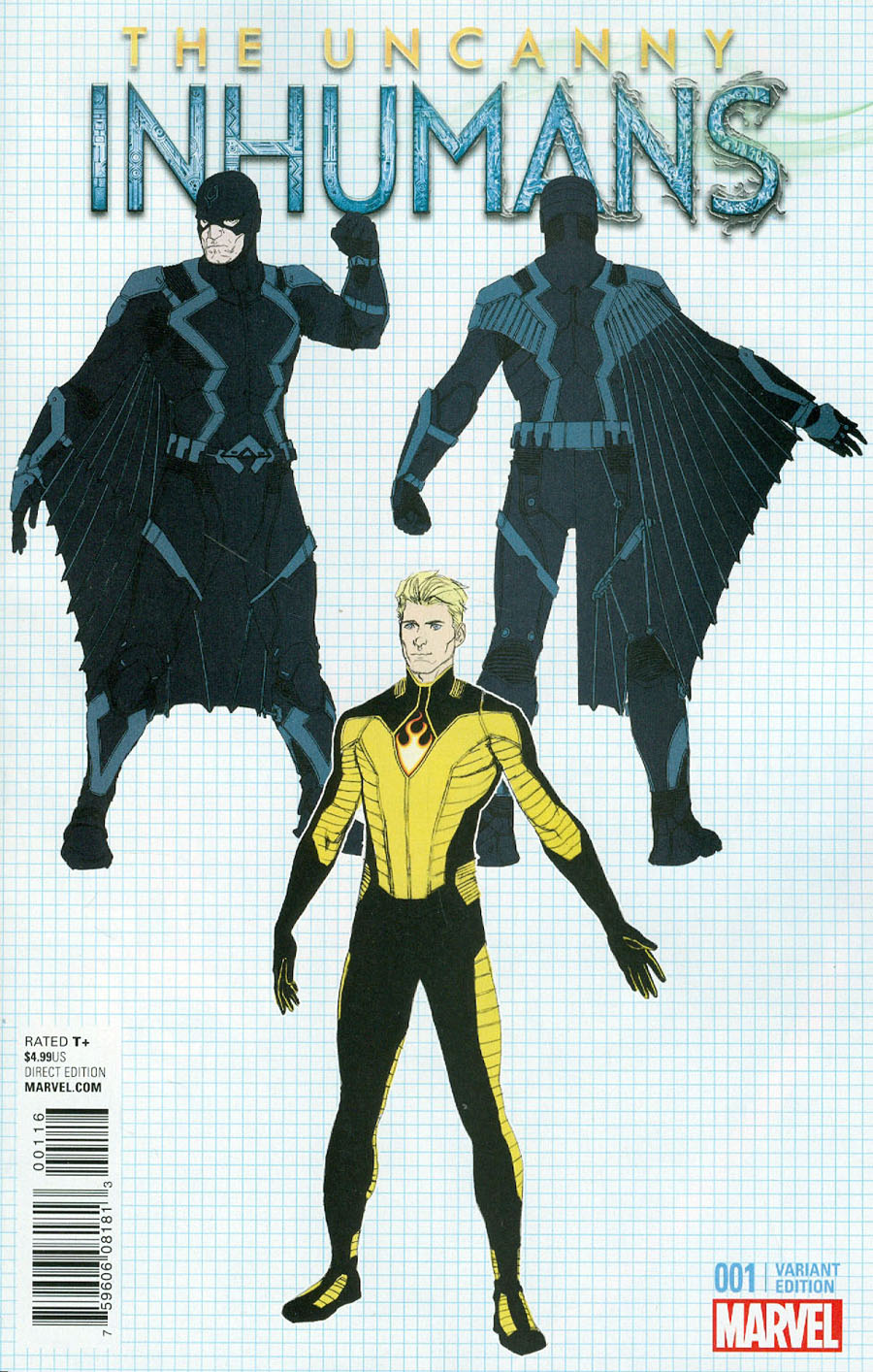 Uncanny Inhumans #1 Cover G Incentive Steve McNiven Design Variant Cover
